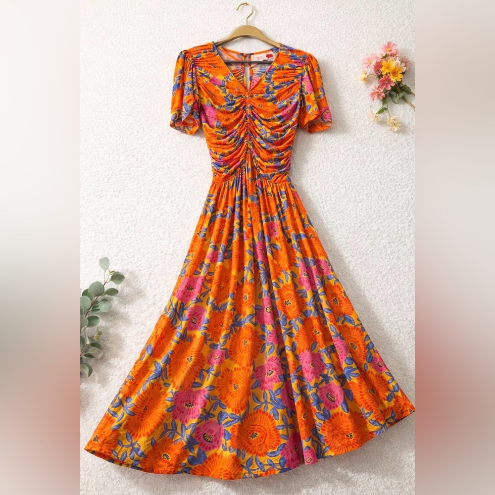 FARM Rio Floral Midi Dress NWOT